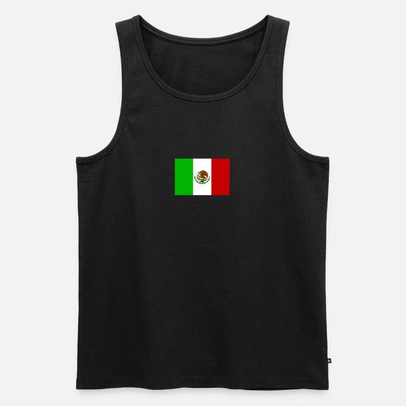 Flagge México - Männer Premium Bio Tank Top - Schwarz