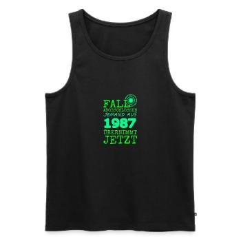Jahr 1987 - Männer Premium Bio Tank Top - Schwarz - Vorne - AI Model Male 178 light (178cm)