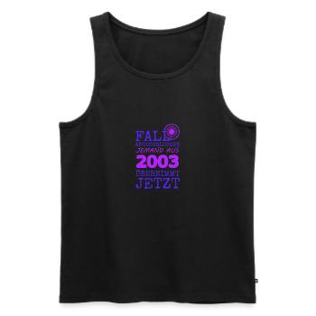 Fall 2003 - Männer Premium Bio Tank Top - Schwarz - Vorne - AI Model Male 178 light (178cm)