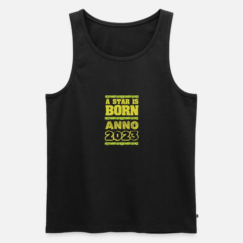 2023 - Männer Premium Bio Tank Top - Schwarz