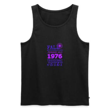 1976 - Männer Premium Bio Tank Top - Schwarz - Vorne - AI Model Male 178 light (178cm)