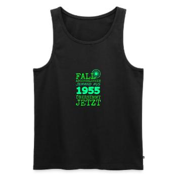 abgeschlossen 1955 - Männer Premium Bio Tank Top - Schwarz - Vorne - AI Model Male 178 light (178cm)