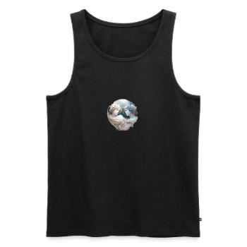 Terra Woman - Männer Premium Bio Tank Top - Schwarz - Vorne - Michal (187cm)