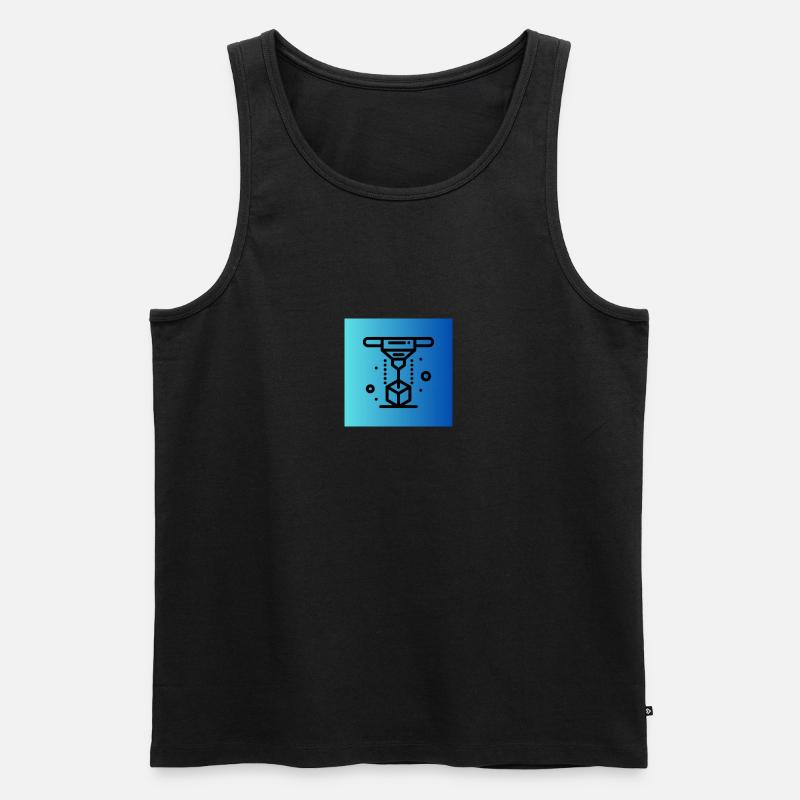 3D Druck - Männer Premium Bio Tank Top - Schwarz