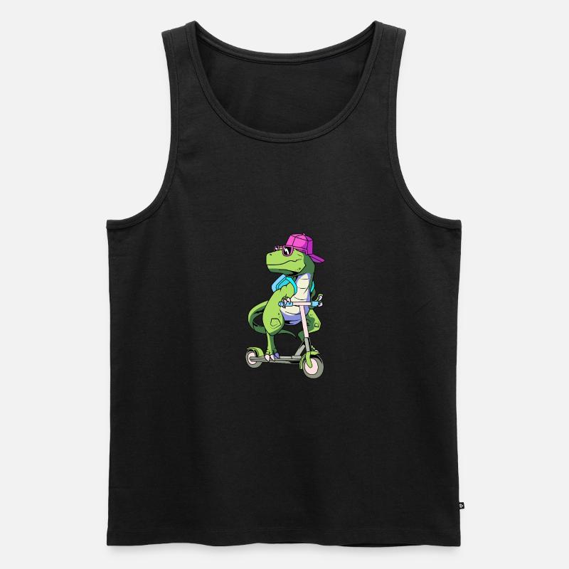 Scooter Roller - Männer Premium Bio Tank Top - Schwarz
