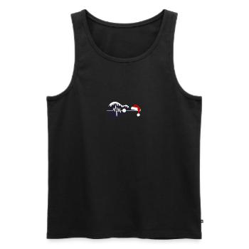 Guitare électrique Noël Heartbeat - Débardeur bio Premium Homme - noir - Devant - Michal (187cm)