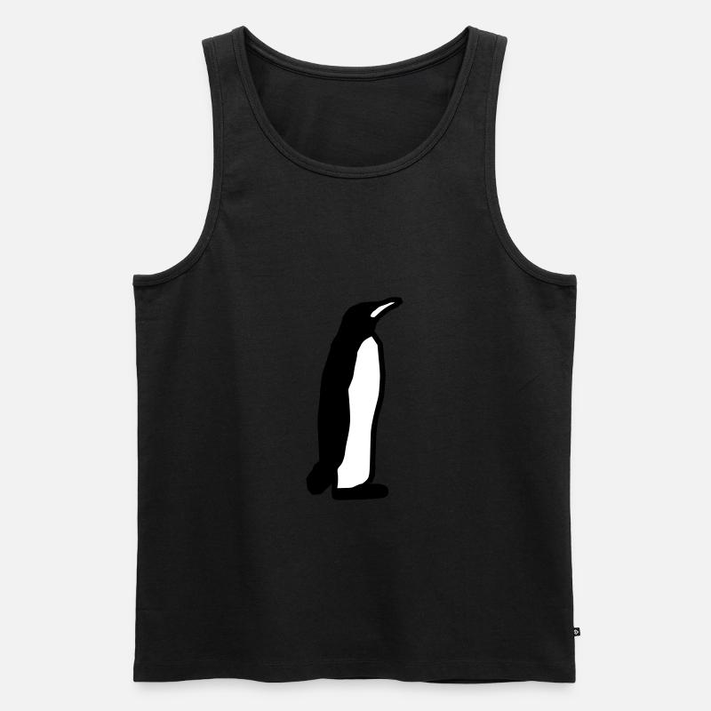 Pinguin Geschenk Geschenkidee - Männer Premium Bio Tank Top - Schwarz