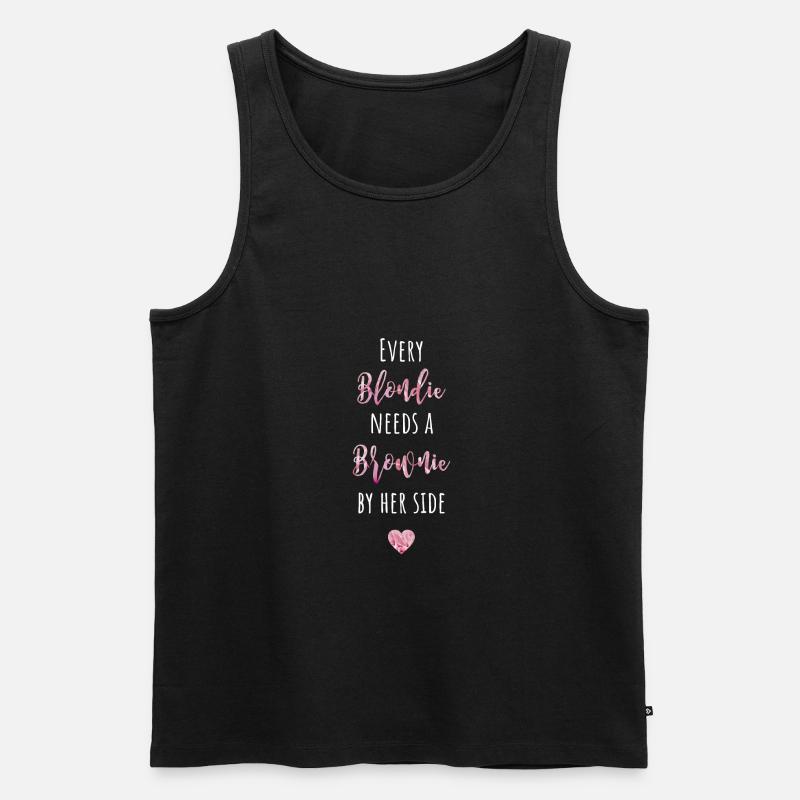 Every Blondie needs a Brownie by her side - Débardeur bio Premium Homme - noir