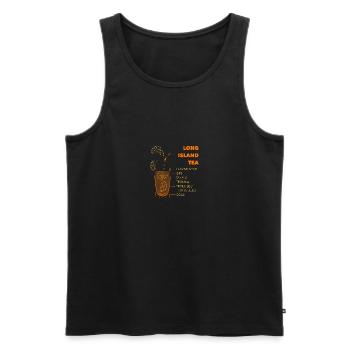 Long Iceland Ice Tea Cocktail Cadeau - Débardeur bio Premium Homme - noir - Devant - AI Model Male 178 light (178cm)