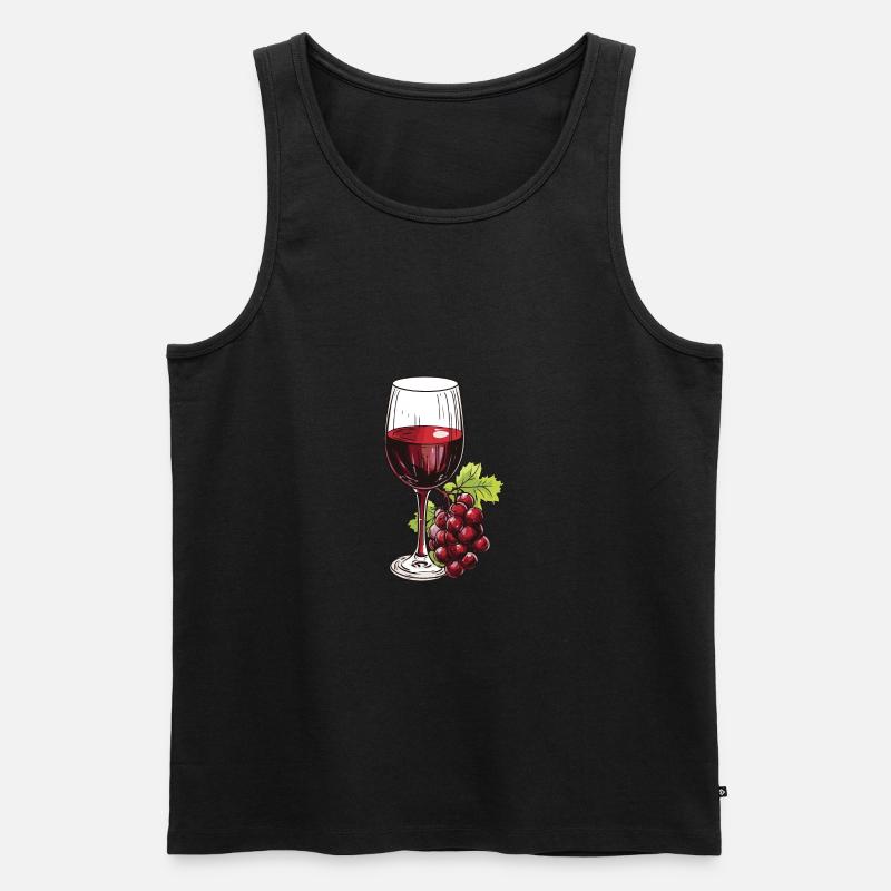 Weinglas Trauben Wein - Männer Premium Bio Tank Top - undefined