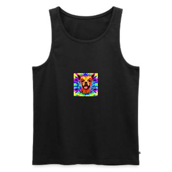 High Chihuahua in Digital Art - Männer Premium Bio Tank Top - Schwarz - Vorne - AI Model Male 178 light (178cm)