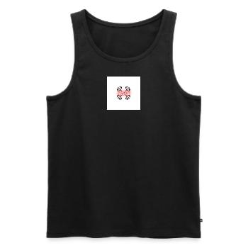 Hustle - Männer Premium Bio Tank Top - Schwarz - Vorne - Michal (187cm)