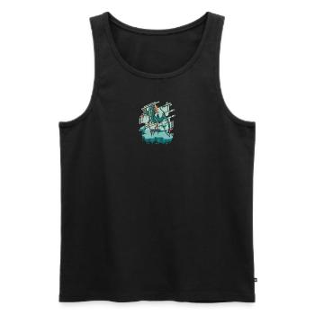 Gruselige gruselige Spinne-Dämon Kreatur Gruselige - Männer Premium Bio Tank Top - Schwarz - Vorne - AI Model Male 178 light (178cm)
