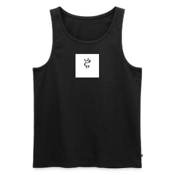 T-shirt hey-Panda - Débardeur bio Premium Homme - noir - Devant - AI Model Male 178 light (178cm)