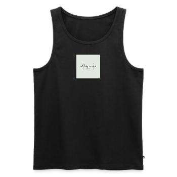 Ellegance - Männer Premium Bio Tank Top - Schwarz - Vorne - Michal (187cm)