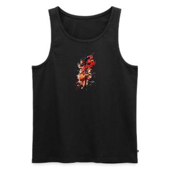 Samurai Japan Warrior Gift Asia Blood Moon - Men's Premium Organic Tank Top - black - Front - Michal (187cm)