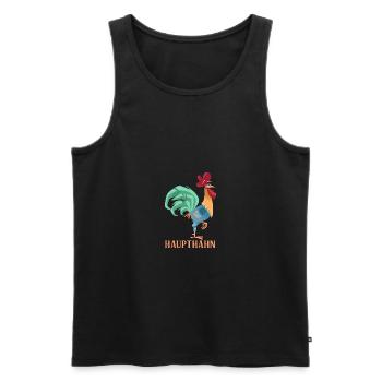 Hahn Spruch Huhn Geschenk - Männer Premium Bio Tank Top - Schwarz - Vorne - Michal (187cm)