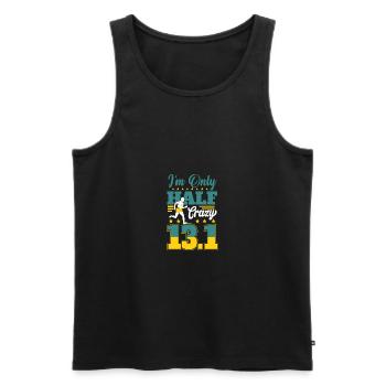 Motif marathon pour coureurs et joggeurs - Débardeur bio Premium Homme - noir - Devant - Michal (187cm)