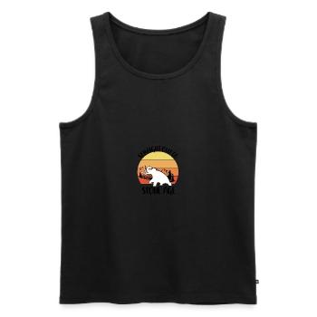 Mammoth - Men's Premium Organic Tank Top - black - Front - Michal (187cm)