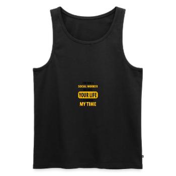 Soziale Arbeit - Männer Premium Bio Tank Top - Schwarz - Vorne - AI Model Male 178 light (178cm)