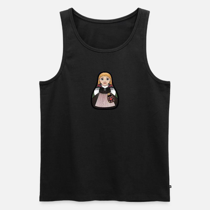 UndersvikStinta - Men's Premium Organic Tank Top - black