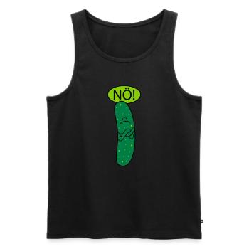 Saure Gurke (b) - Männer Premium Bio Tank Top - Schwarz - Vorne - AI Model Male 178 light (178cm)