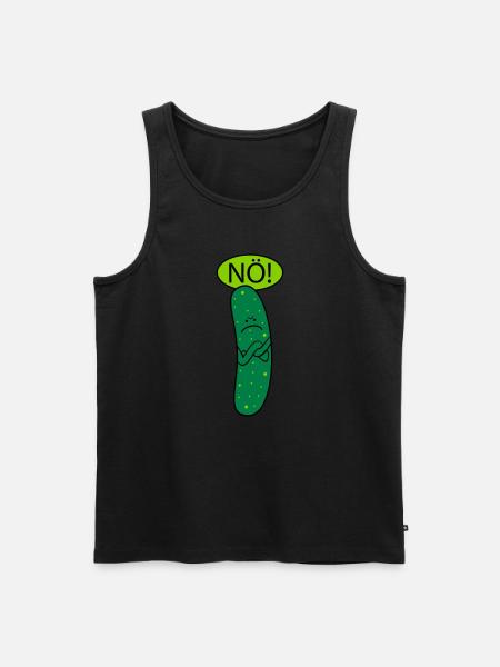 Saure Gurke (b) - Männer Premium Bio Tank Top - Schwarz