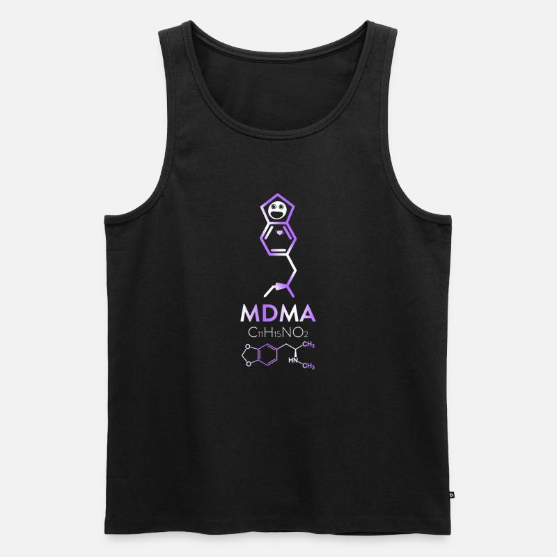 MDMA Molekül - Chemie Element - Männer Premium Bio Tank Top - Schwarz