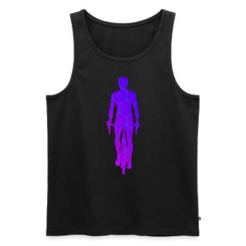 VTT VTT Femmes Vélo Vélo - Débardeur bio Premium Homme - noir - Devant - Michal (187cm)