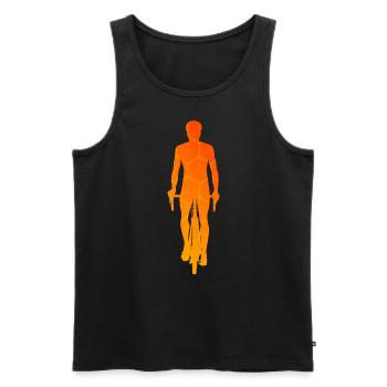 Mountain Bike Men's Velo Bicycle Cycling - Men's Premium Organic Tank Top - black - Front - Michal (187cm)