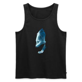 Loup - Débardeur bio Premium Homme - noir - Devant - Michal (187cm)