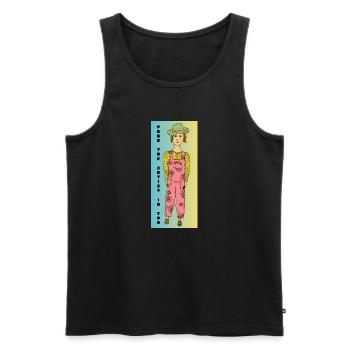 Libérez l’artiste en vous - Débardeur bio Premium Homme - noir - Devant - AI Model Male 178 light (178cm)