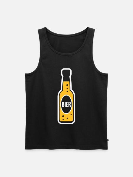 Bierflasche (Bier / Bierchen / NEG 2C) - Männer Premium Bio Tank Top - Schwarz