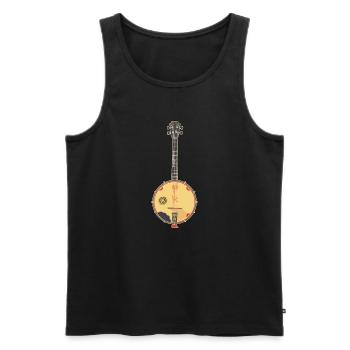 Graphiques Banjo - Débardeur bio Premium Homme - noir - Devant - Michal (187cm)
