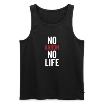 Nein Aaron Kein Leben - Männer Premium Bio Tank Top - Schwarz - Vorne - AI Model Male 178 light (178cm)