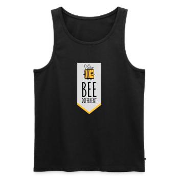 bee citation différente - Débardeur bio Premium Homme - noir - Devant - Michal (187cm)