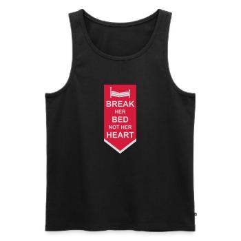 break her bed Zitat - Männer Premium Bio Tank Top - Schwarz - Vorne - Michal (187cm)