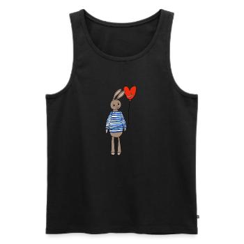 osterhase ostern - Männer Premium Bio Tank Top - Schwarz - Vorne - Michal (187cm)