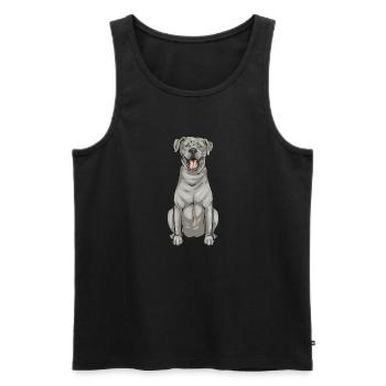 Silver Labrador Retriever Silver Lab - Débardeur bio Premium Homme - noir - Devant - Michal (187cm)
