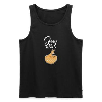 Schwangerschaft - Mutter - Baby - Joey an Bord - Männer Premium Bio Tank Top - Schwarz - Vorne - Michal (187cm)