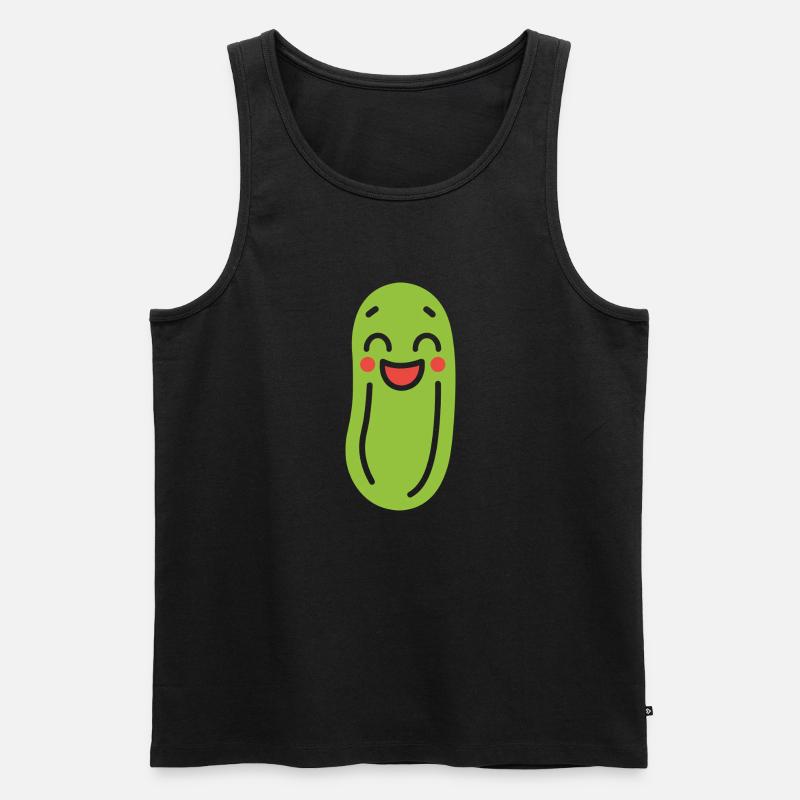 Gurke - Männer Premium Bio Tank Top - Schwarz
