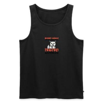 Départ Collègue Nouvel Emploi idée Cadeau Travail - Débardeur bio Premium Homme - noir - Devant - Michal (187cm)