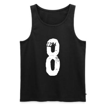 Numéro 8! - Débardeur bio Premium Homme - noir - Devant - Michal (187cm)