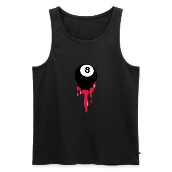bleeding eight 8 ball from snooker or pool - Men's Premium Organic Tank Top - black - Front - AI Model Male 178 light (178cm)