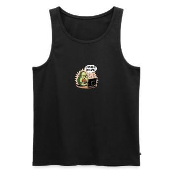 Avocado Leveling Up My Guac - Männer Premium Bio Tank Top - Schwarz - Vorne - AI Model Male 178 light (178cm)