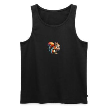 American Football Eichhörnchen Nüsse Tierliebe - Männer Premium Bio Tank Top - Schwarz - Vorne - AI Model Male 178 light (178cm)