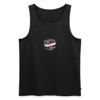 Unerschütterliche Liebe Jeremia 31:3 Botanisches - Männer Premium Bio Tank Top - Schwarz - Vorne - AI Model Male 178 light (178cm)