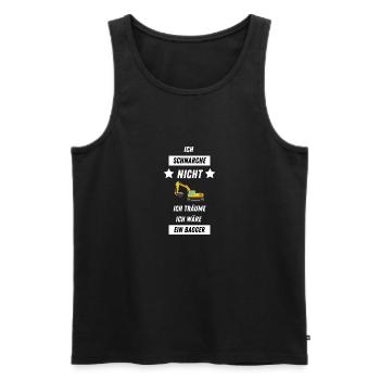 Bagger - Männer Premium Bio Tank Top - Schwarz - Vorne - Michal (187cm)