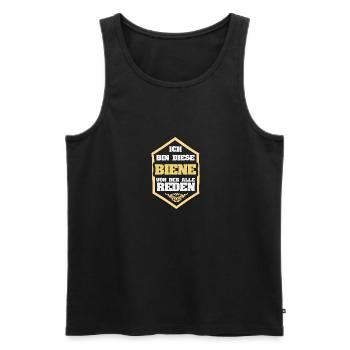 Geschenk für Biene - Männer Premium Bio Tank Top - Schwarz - Vorne - Michal (187cm)