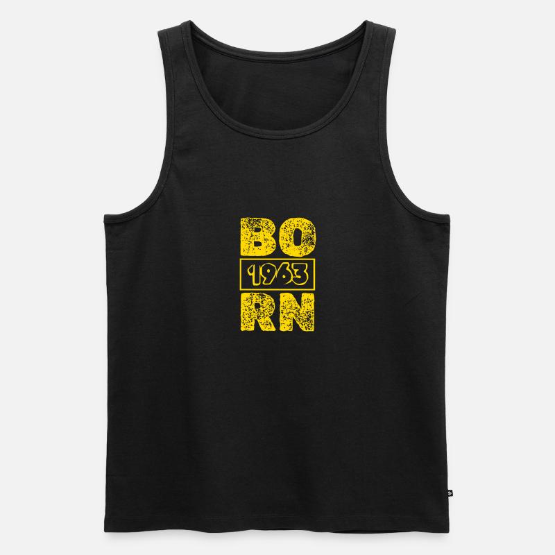 1963 - Männer Premium Bio Tank Top - Schwarz